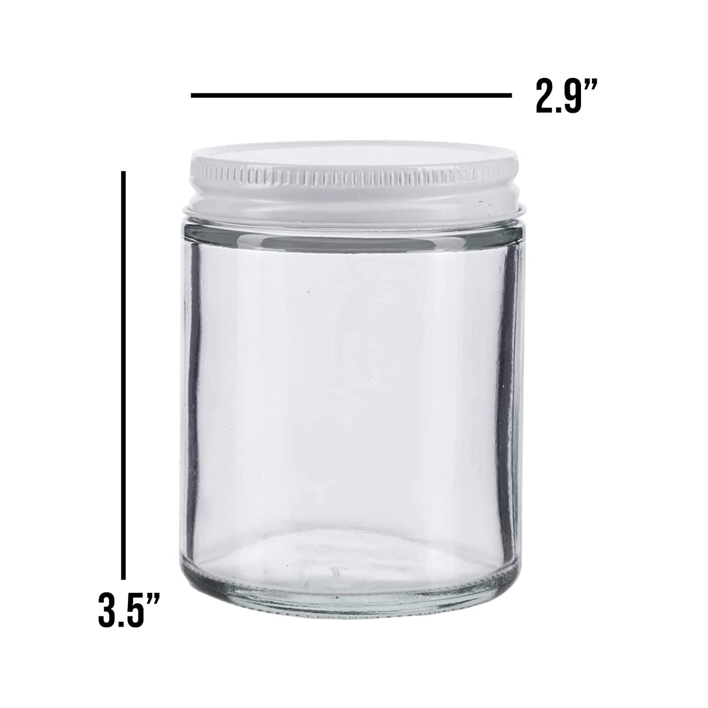 3.5 Oz. Glass Candle Jars w/Lid